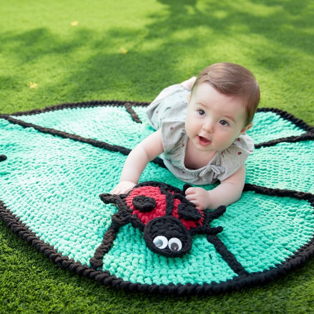 Personalized crochet rug.